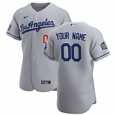 Los Angeles Dodgers Customized Nike Gray Road 2020 World Series Bound Team MLB Jersey,baseball caps,new era cap wholesale,wholesale hats